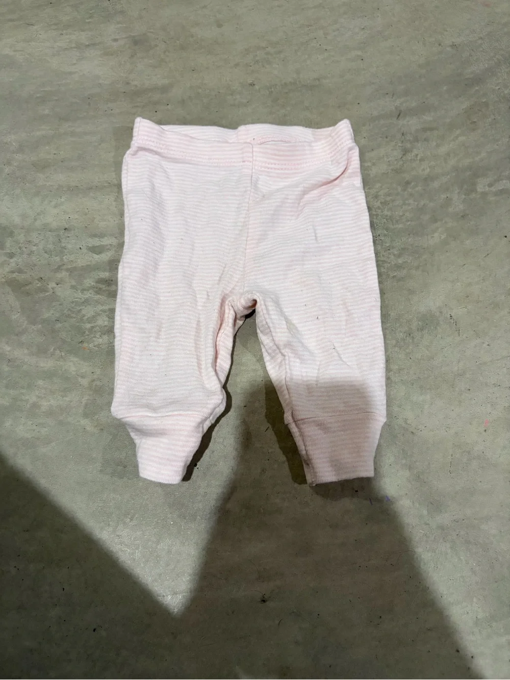 Carter's Light Pink Ribbed Baby Leggings